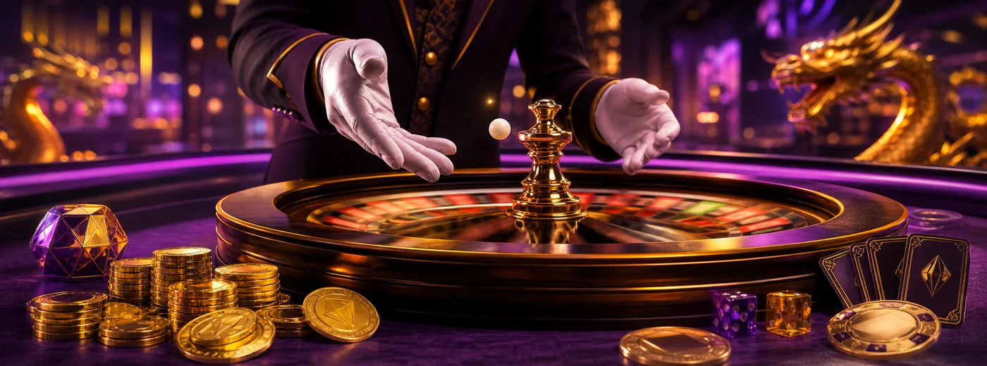Živý stůl rulety s krupiérem v Dragonia Live Casino
