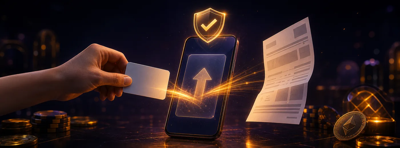 Nahrávání dokladů k ověření účtu v Dragonia Casino